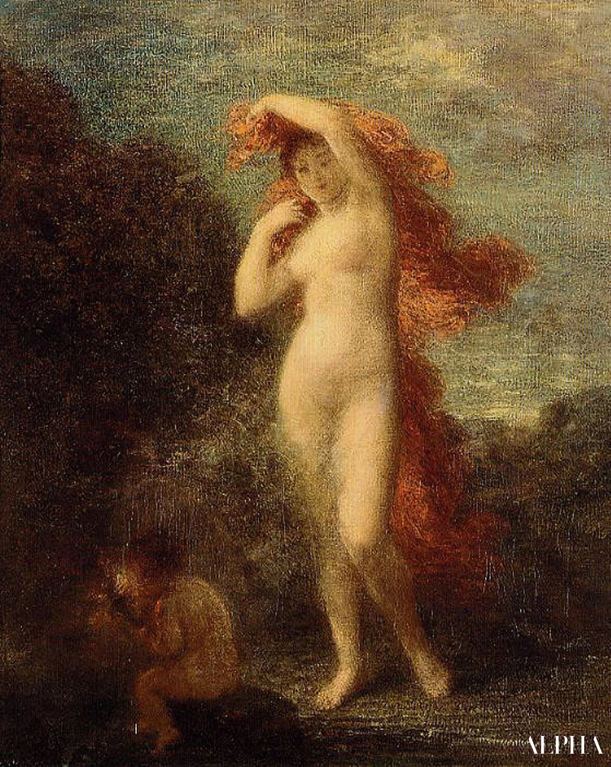 Vénus et Cupidon - Henri Fantin-Latour - Reproductions de tableaux et peintures haut de gamme