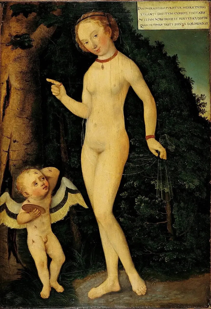 Venus and the Love Thief of Honey - Lucas Cranach the Elder