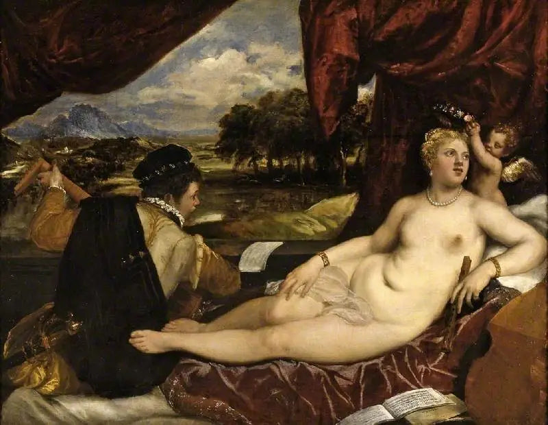 Venus and the Lute Player - Titian
