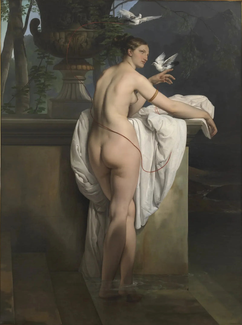 Venus playing with two doves - Francesco Hayez