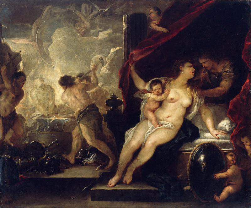 Venus, Mars et la forge de Vulcain - Luca Giordano