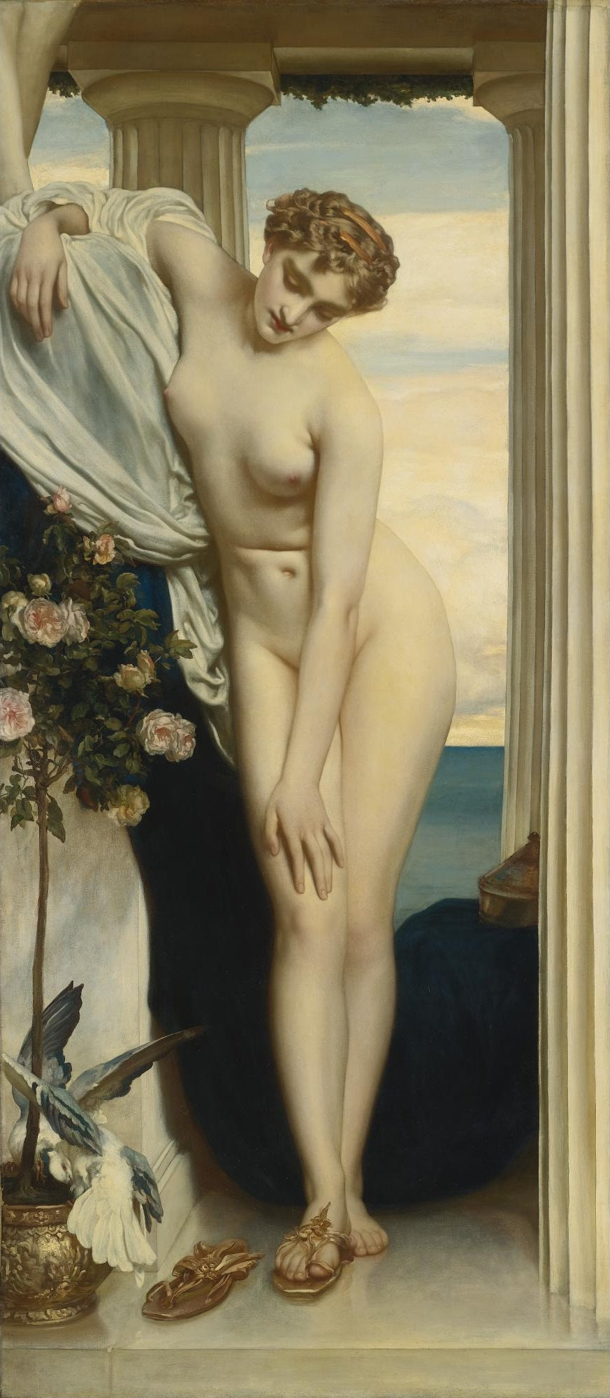 Venus se déshabillant pour le bain - Frederic Leighton
