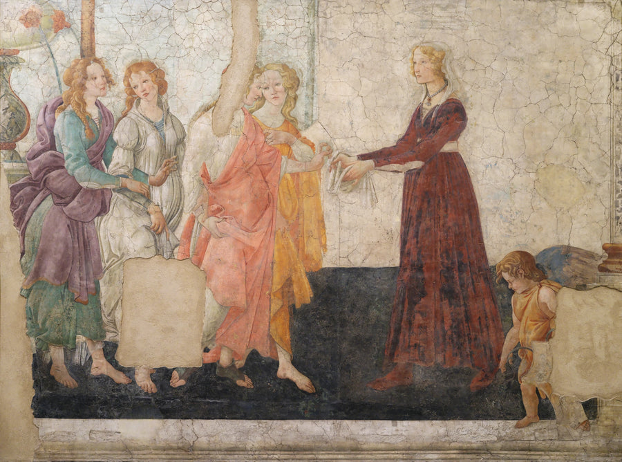 Venus and the Three Graces Offering Gifts to a Young Girl - Sandro Botticelli