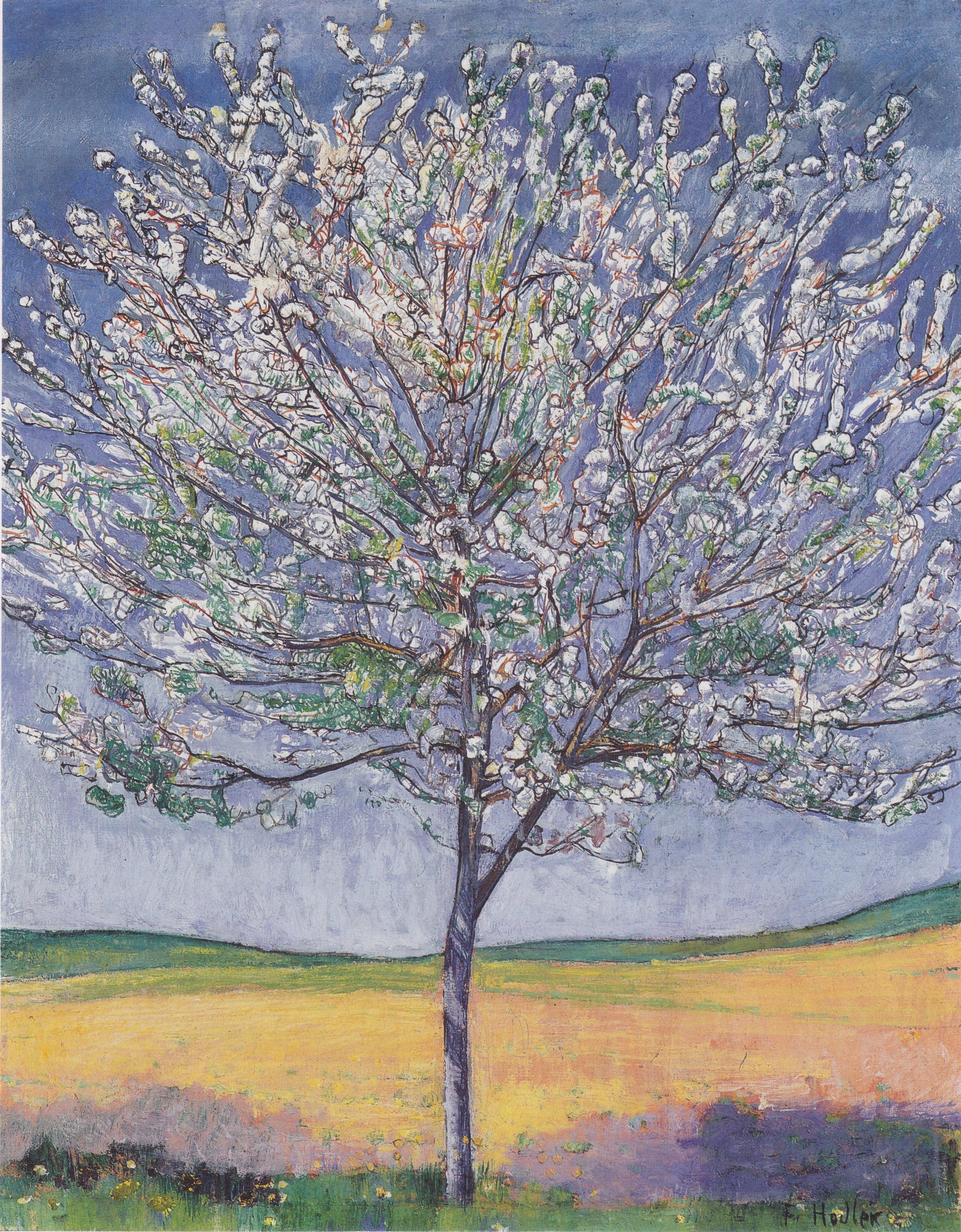 Cerisier en fleurs, peinture de Ferdinand Hodler
