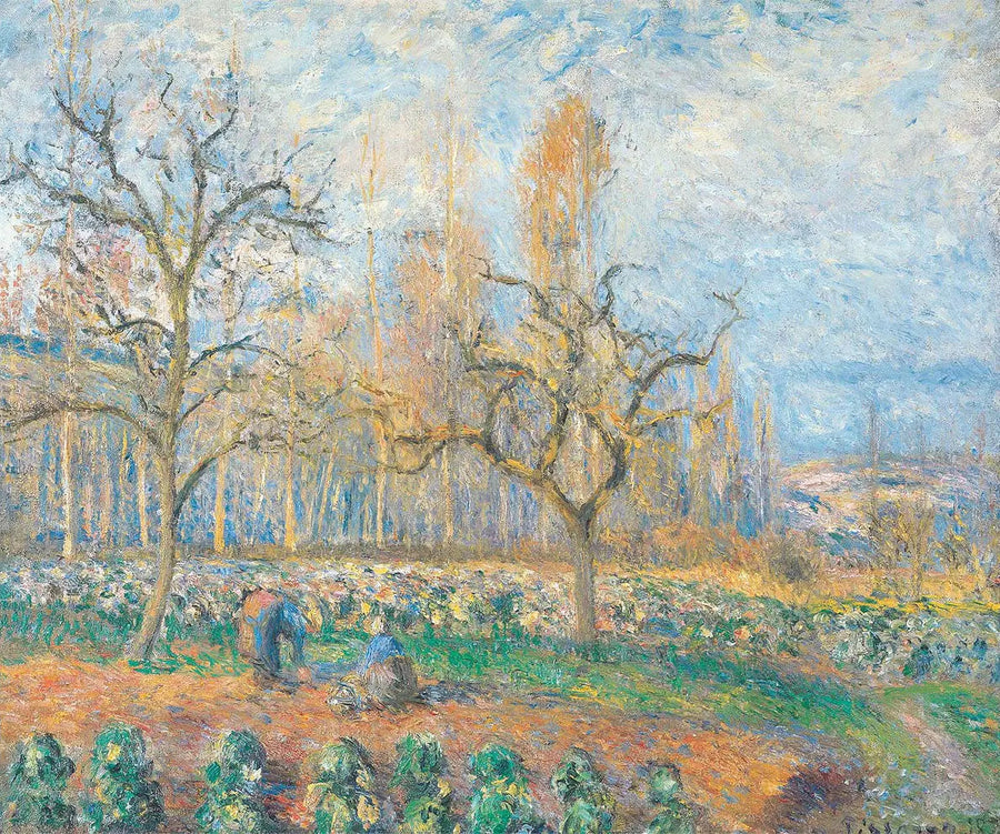 Orchard at Pontoise, Sunset - Camille Pissarro