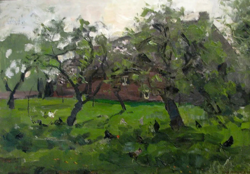 Orchard with Chickens - Piet Mondrian