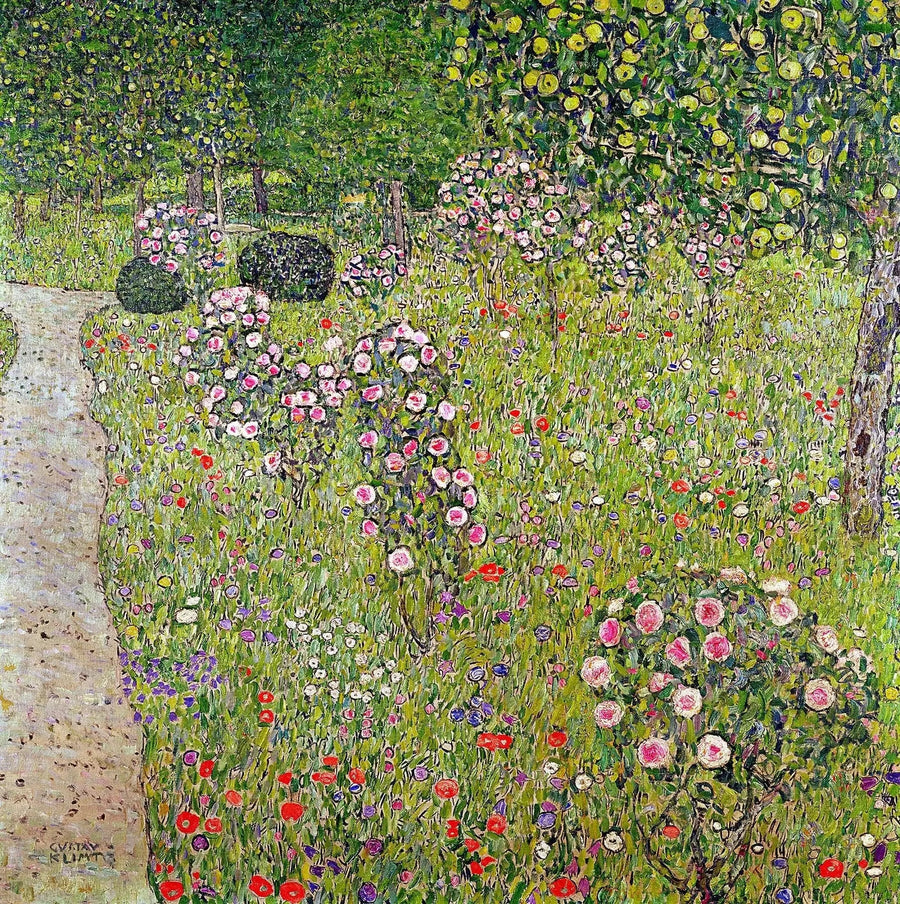 Orchard with Roses - Gustav Klimt
