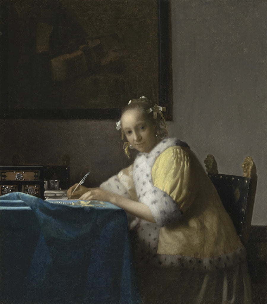 Young Woman Writing a Letter - Johannes Vermeer