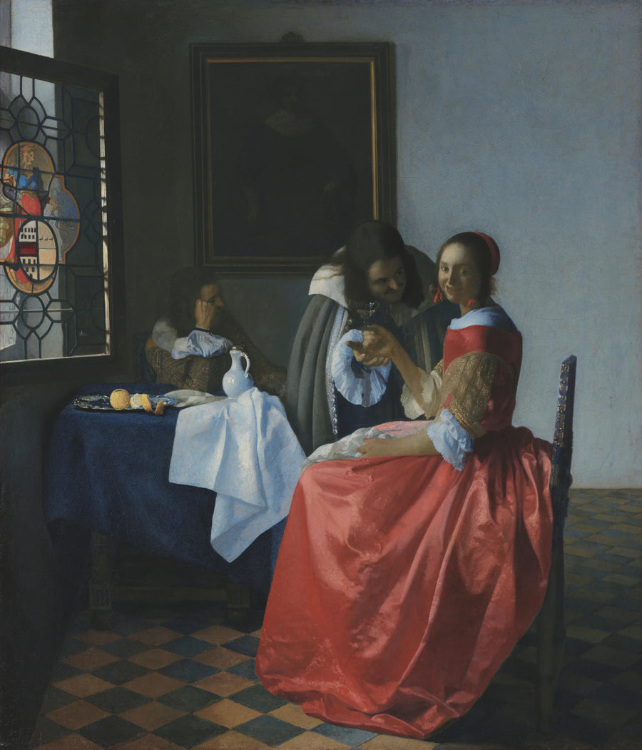 The Young Girl with a Glass of Wine - Johannes Vermeer