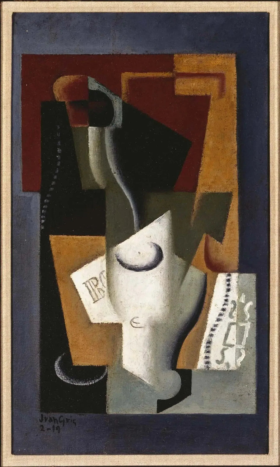 Glass and Bottle - Juan Gris