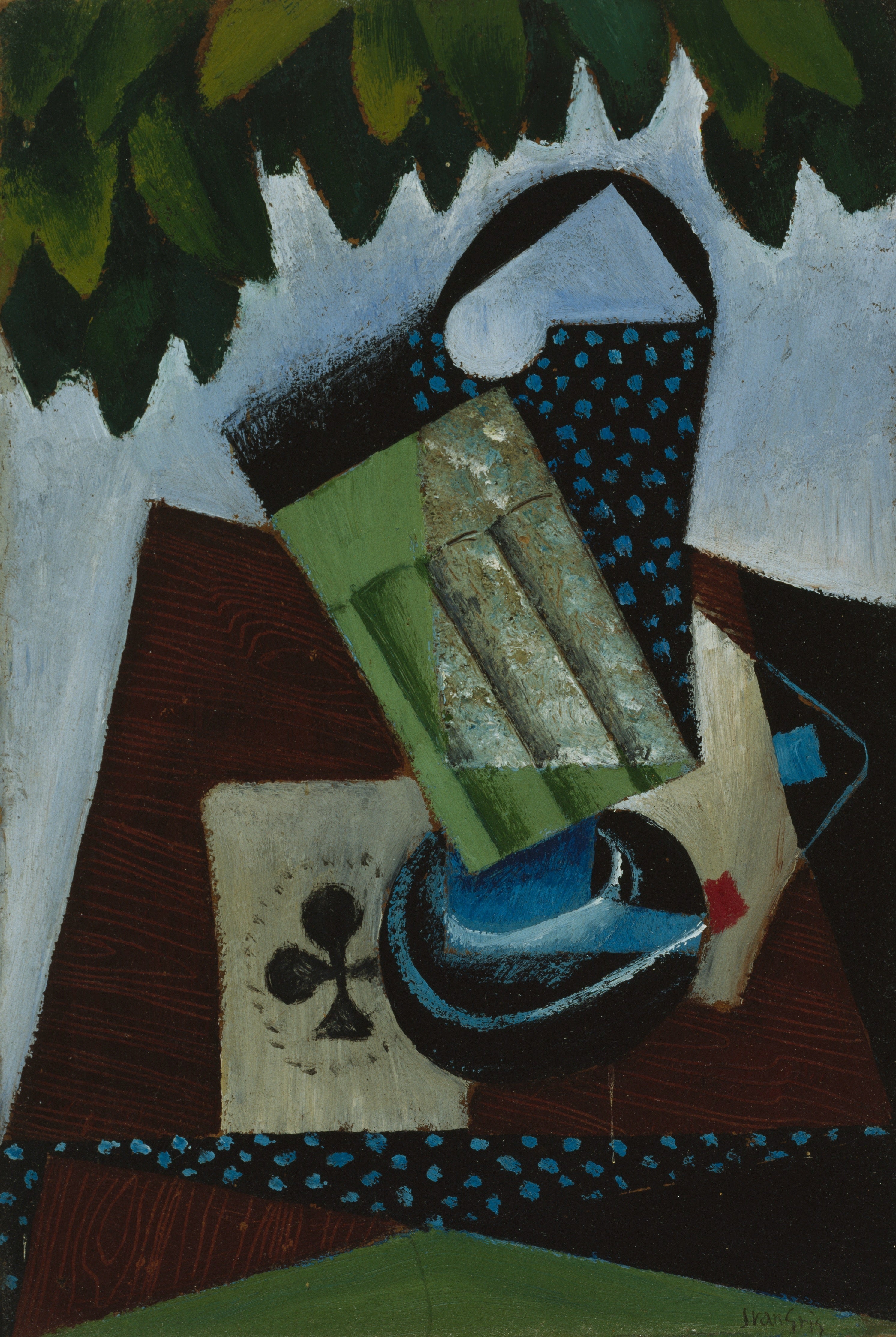 Glass and playing cards - Juan Gris