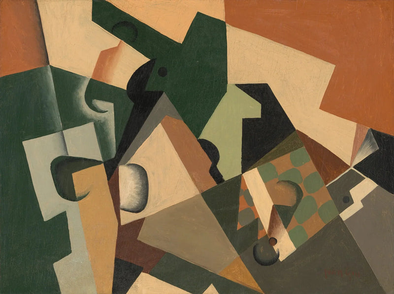 Glass and Checkered Pattern - Juan Gris