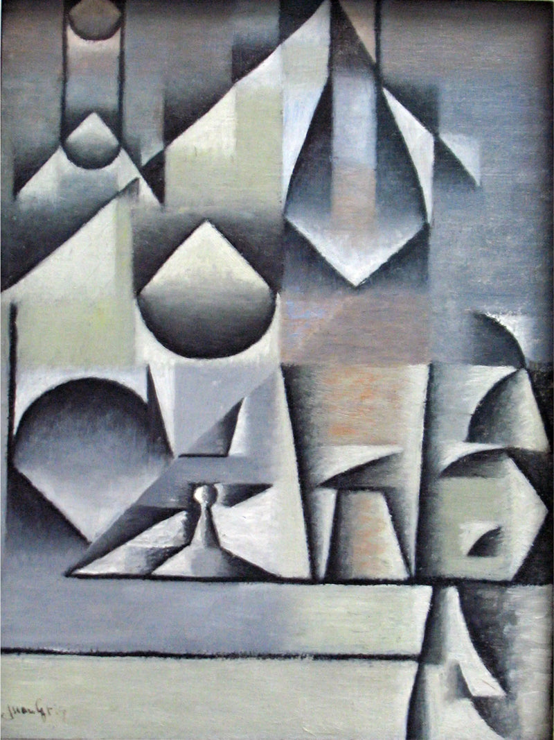 Glasses and Bottles - Juan Gris