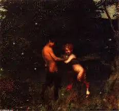 Reproduction du tableau « Vers luisants - Franz Von Stuck » par Alpha Reproduction en peinture à l’huile