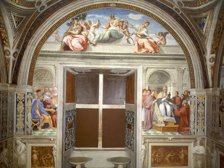 The Cardinal and Theological Virtues and the Law, 1511 - Raphaël and workshop