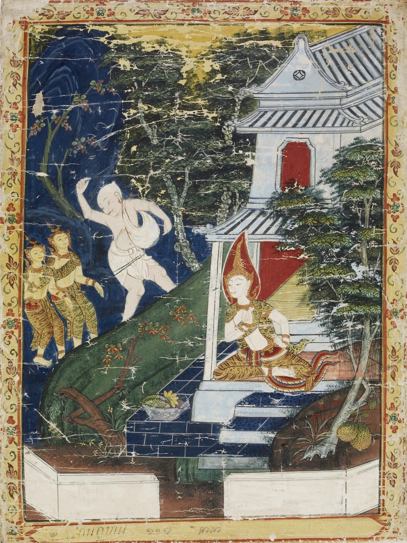 Vessantara Jataka : Les Enfants royaux, Artiste thaïlandais anonyme, XIXe siècle
