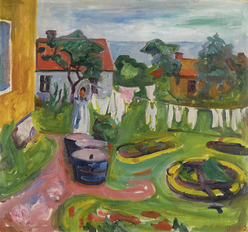 Clothes on a Line at Åsgårdstrand - Edvard Munch