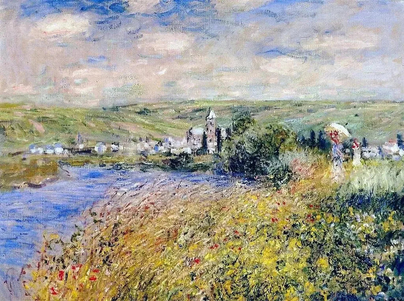 Vétheuil seen from Île Saint-Martin W596 - Claude Monet