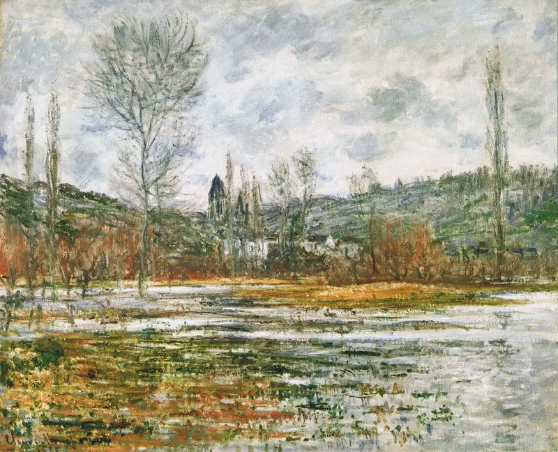 Vetheuil, Flooded Meadow - Claude Monet