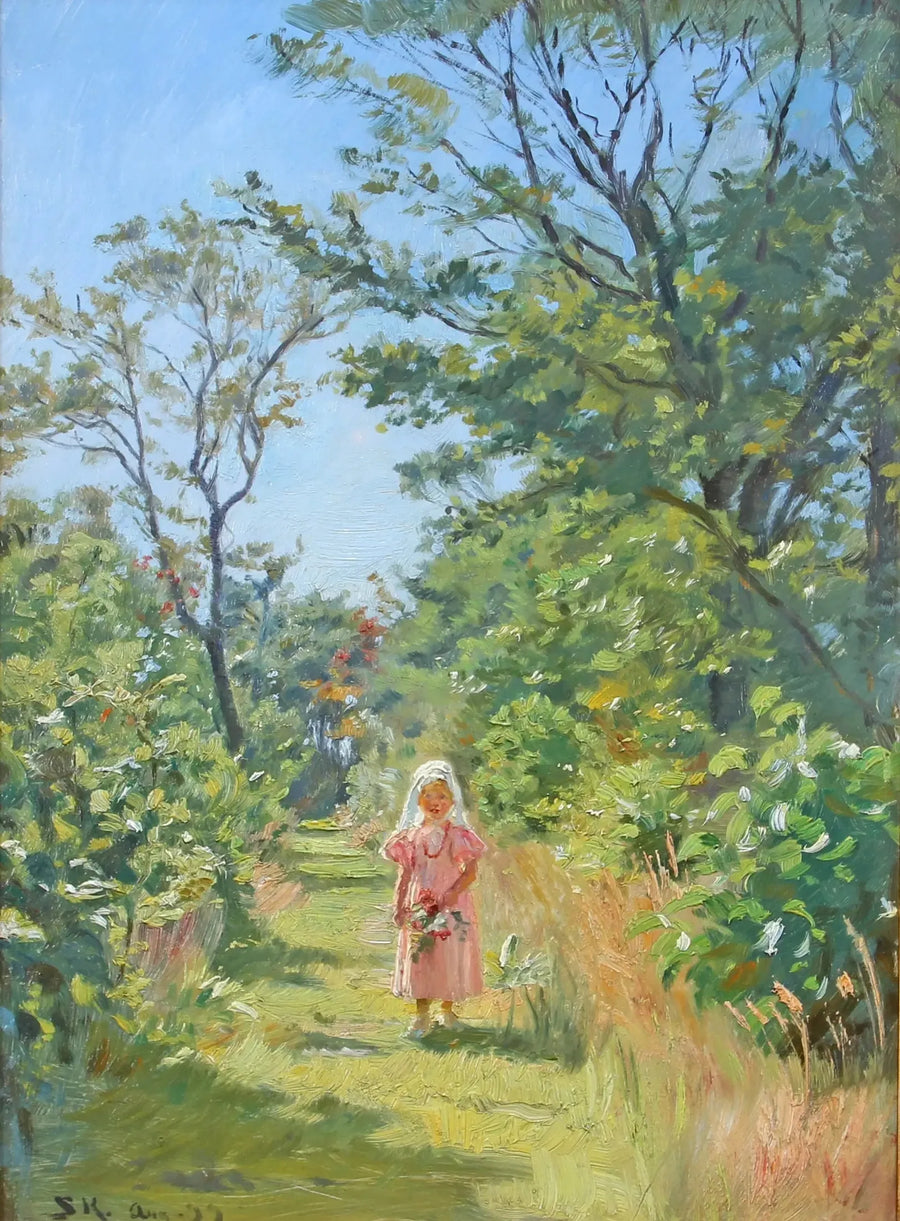 Vibeke Krøyer in the plantation - Peder Severin Krøyer