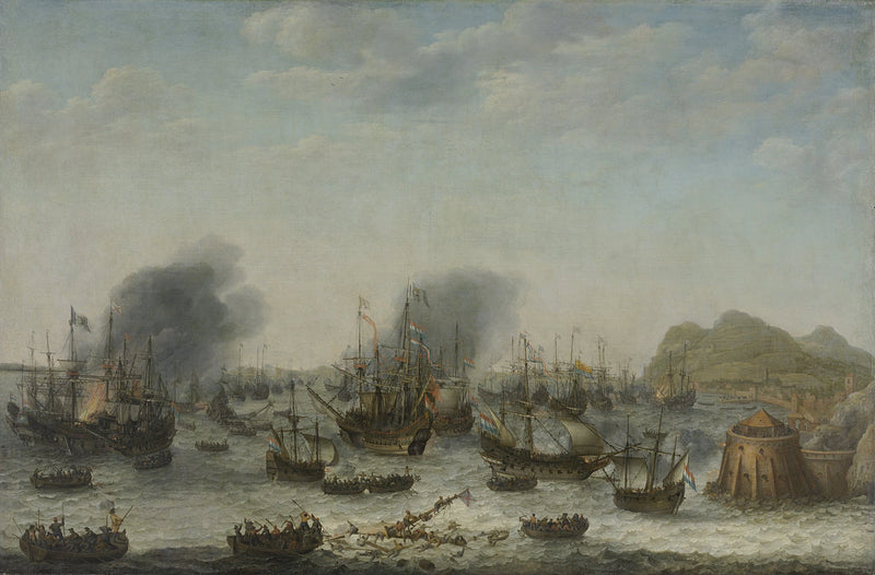 La victoire sur les Espagnols à Gibraltar par une flotte commandée par l'amiral Jacob van Heemskerck, le 25 avril 1607 - Adam Willaerts