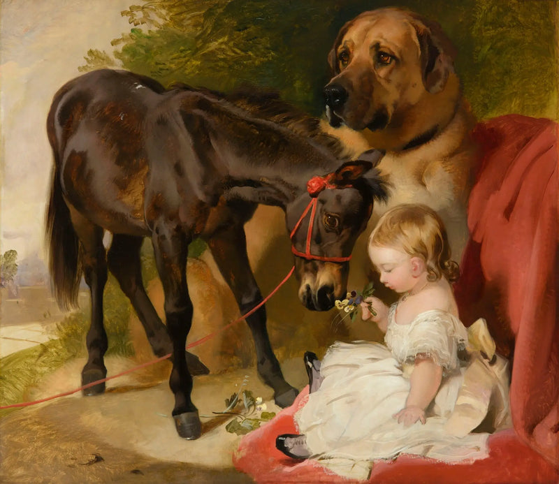 Victoria, princess royal, with a pony - Edwin Henry Landseer