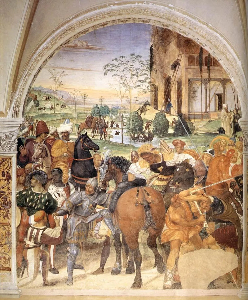 Life of Saint Benedict, Scene 30: Benedict Predicts the Destruction of Montecassino - Il Sodoma (Giovanni Antonio Bazzi)