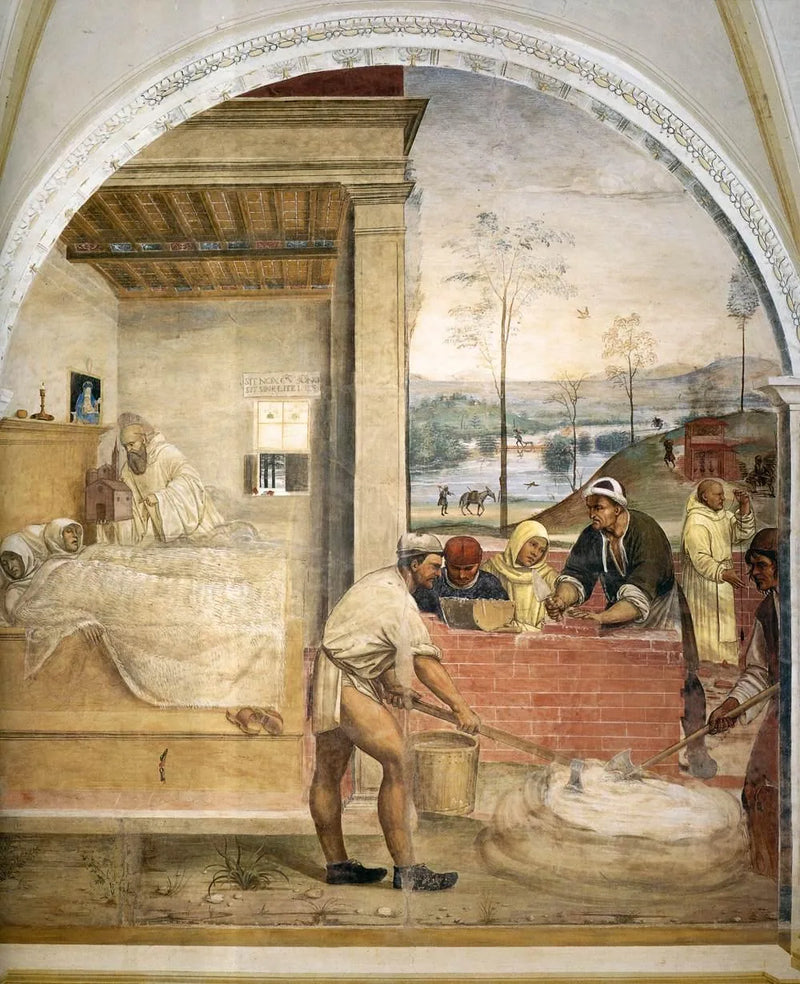 Life of Saint Benedict, Scene 32: Benedict appears in a dream to two monks - Il Sodoma (Giovanni Antonio Bazzi)