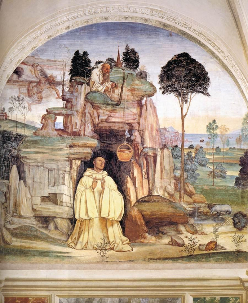 Life of Saint Benedict, Scene 5 How the demon broke the bell - Il Sodoma (Giovanni Antonio Bazzi)