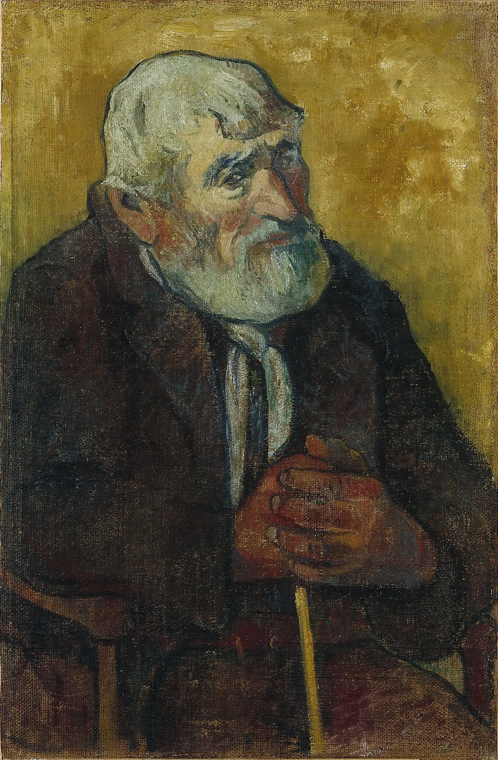 Reproduction du tableau « Vieil homme au bâton - Paul Gauguin » par Alpha Reproduction en peinture à l’huile