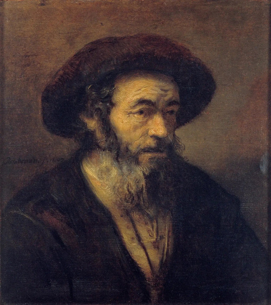 Old Man with a Beard Looking to the Right - Rembrandt