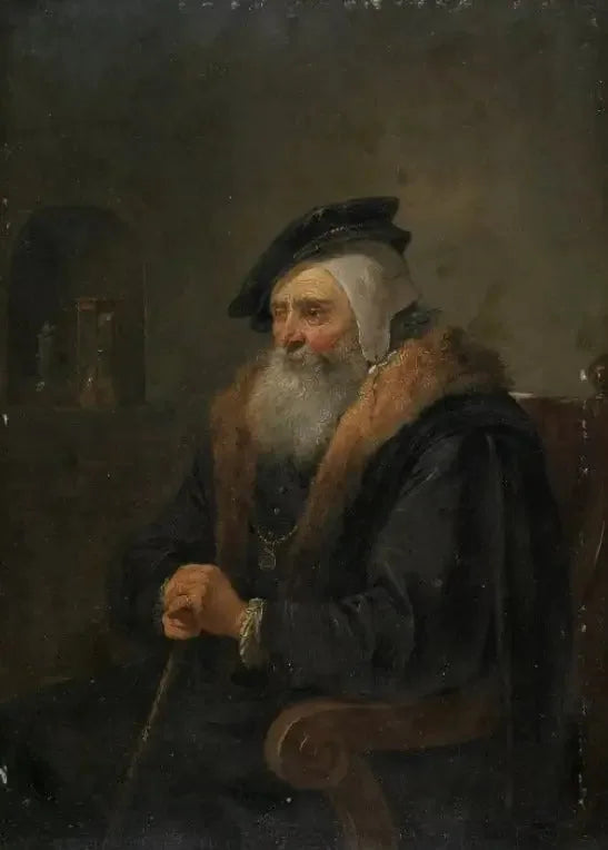 Old man in a chair - David Teniers the Younger