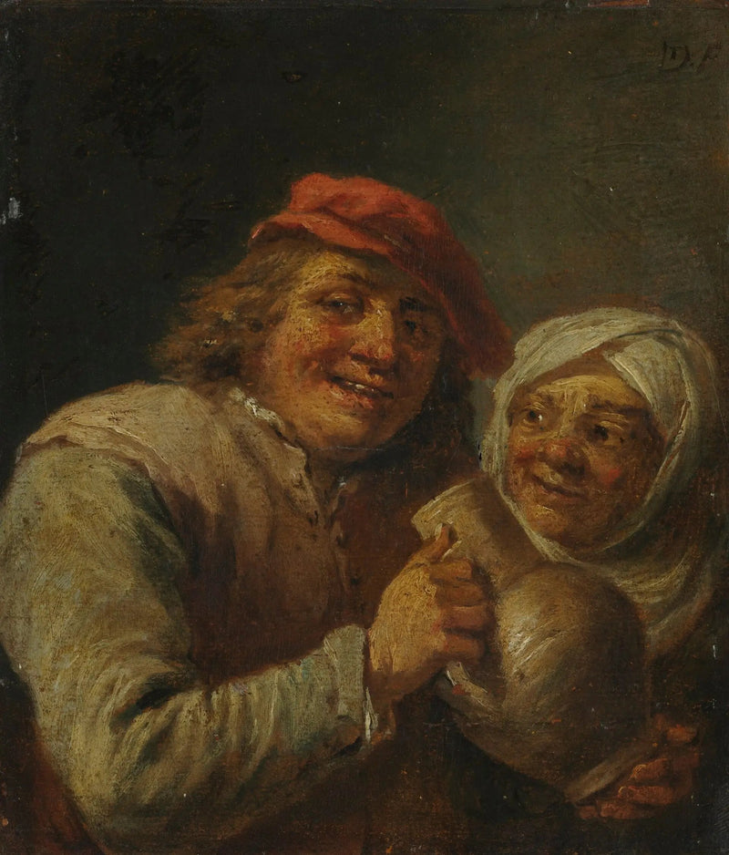 Old man and woman - David Teniers the Younger