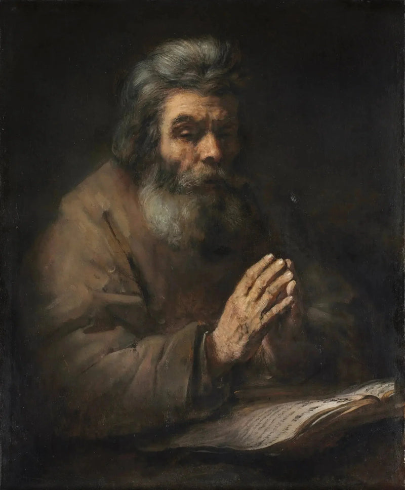An Elderly Man in Prayer - Rembrandt