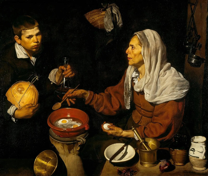Old woman frying eggs - Diego Velázquez