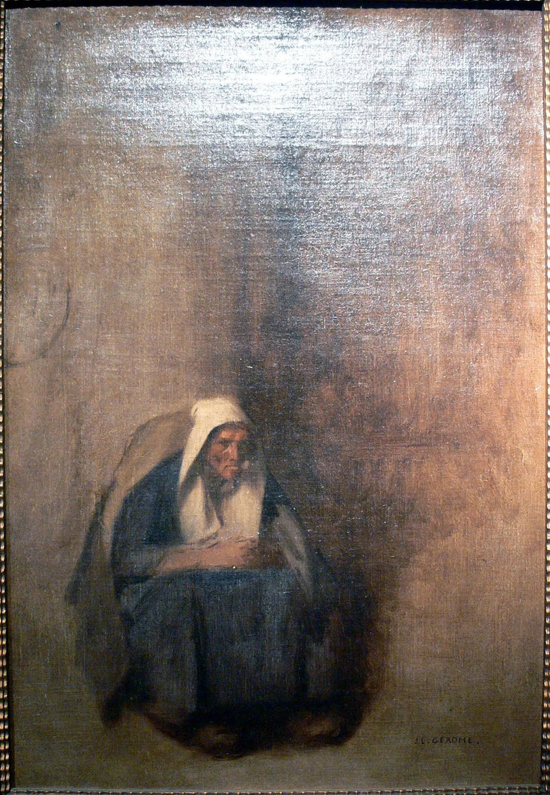 Old Woman with a Pipe - Jean-Léon Gérôme