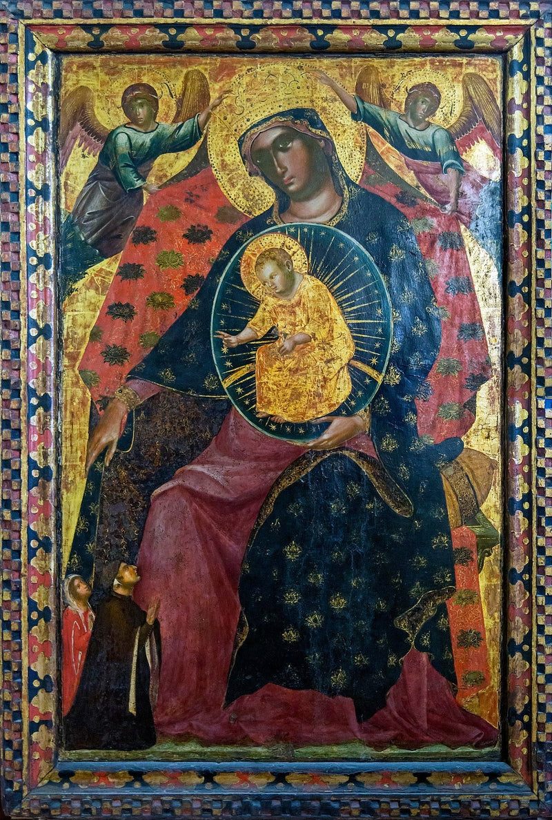 Virgin and Child with Two Donors - Paolo Veneziano
