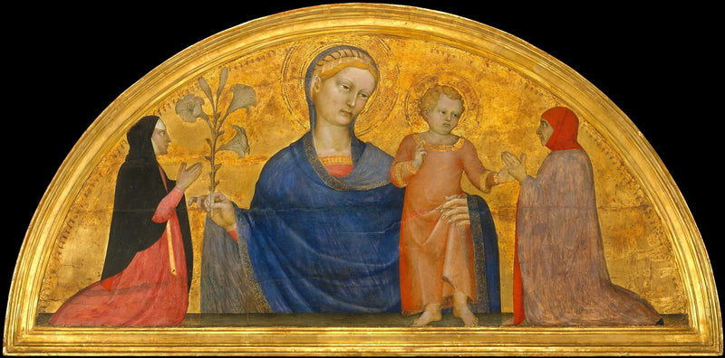 Virgin and Child with Donors - Giovanni da Milano