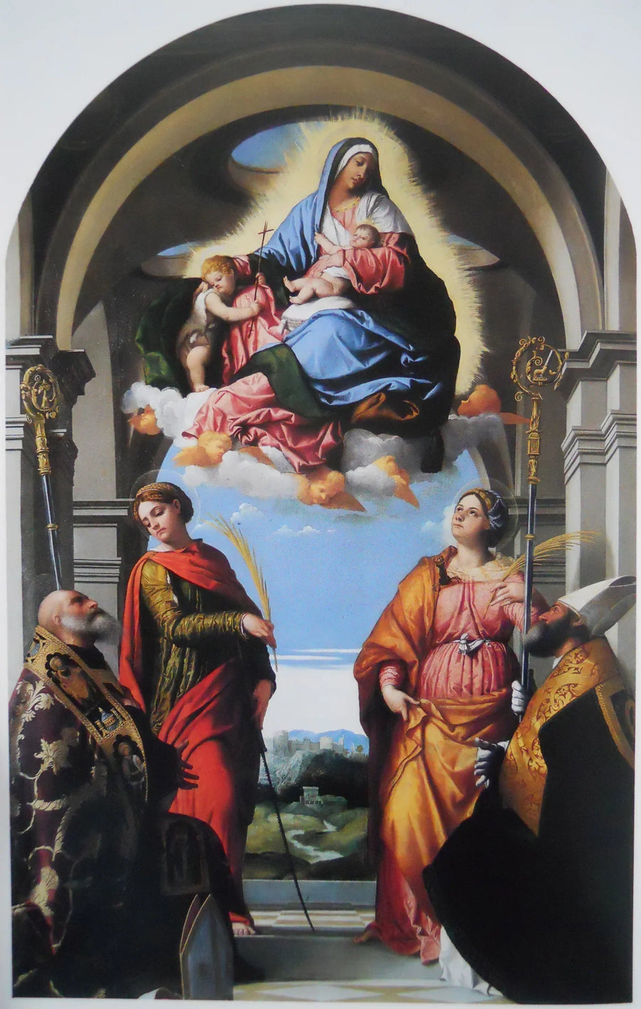 Virgin and Child with Saints - Alessandro Bonvicino