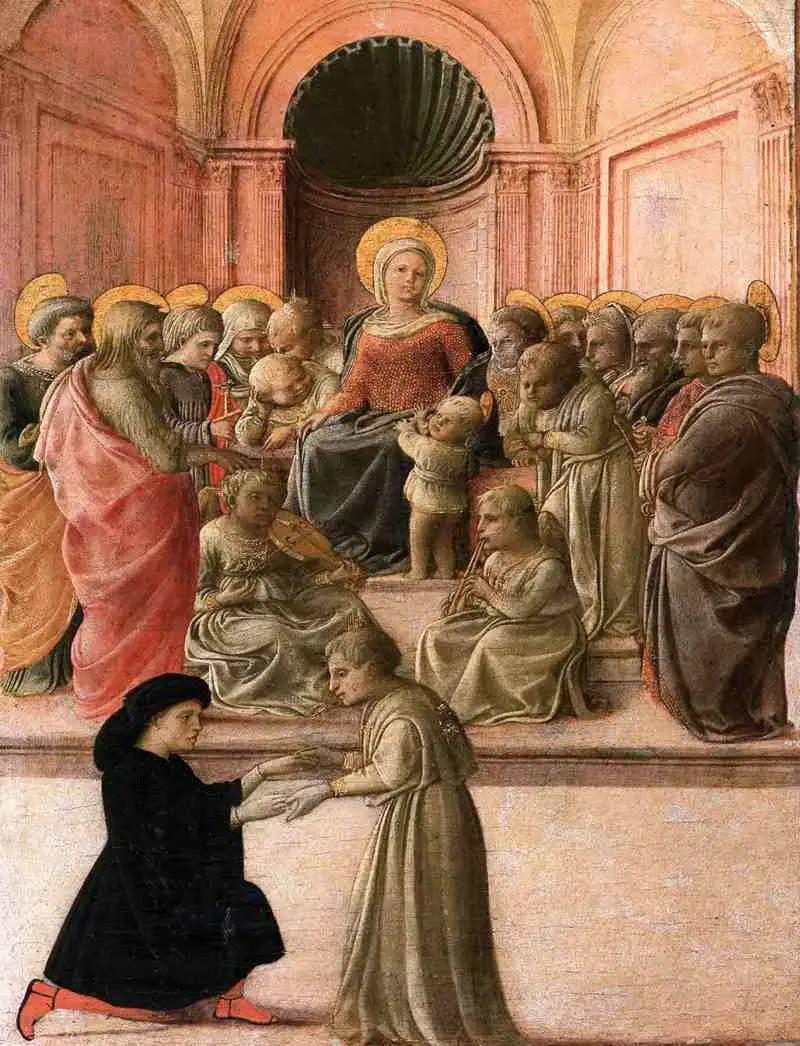 Virgin and Child with Saints, Angels, and a Donor - Fra Filippo Lippi