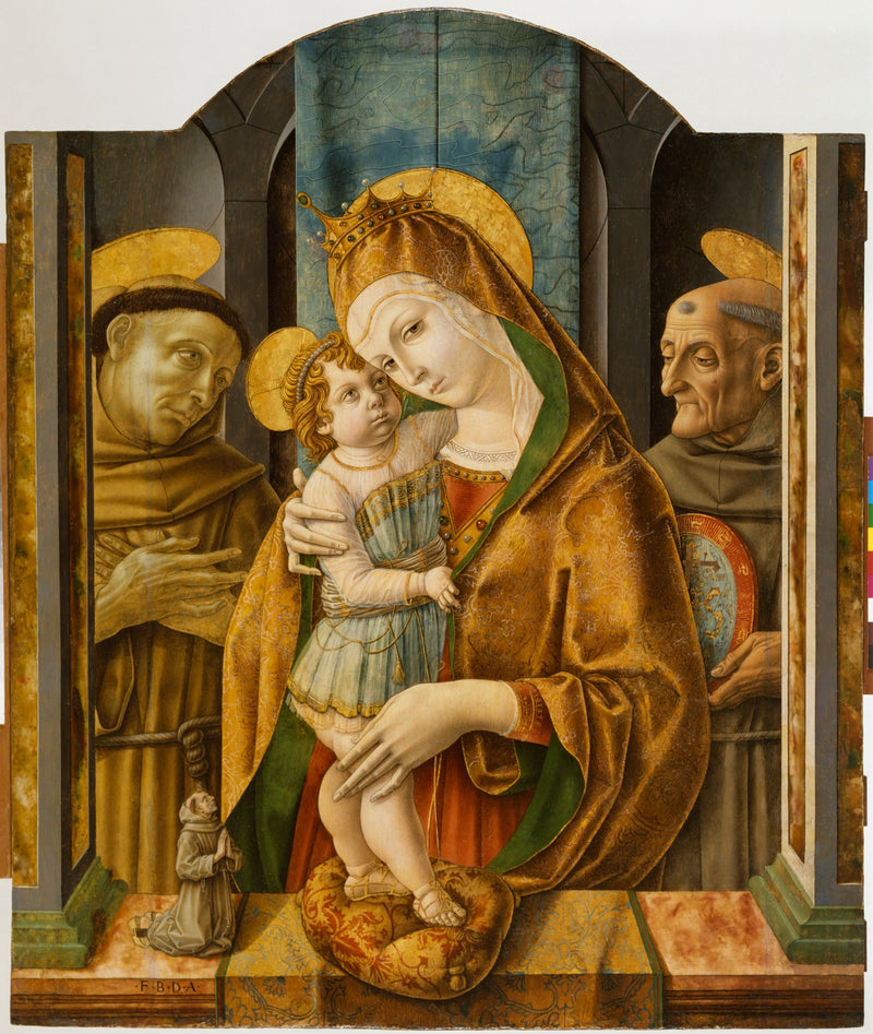 Virgin and Child with Saints and a Donor - Carlo Crivelli
