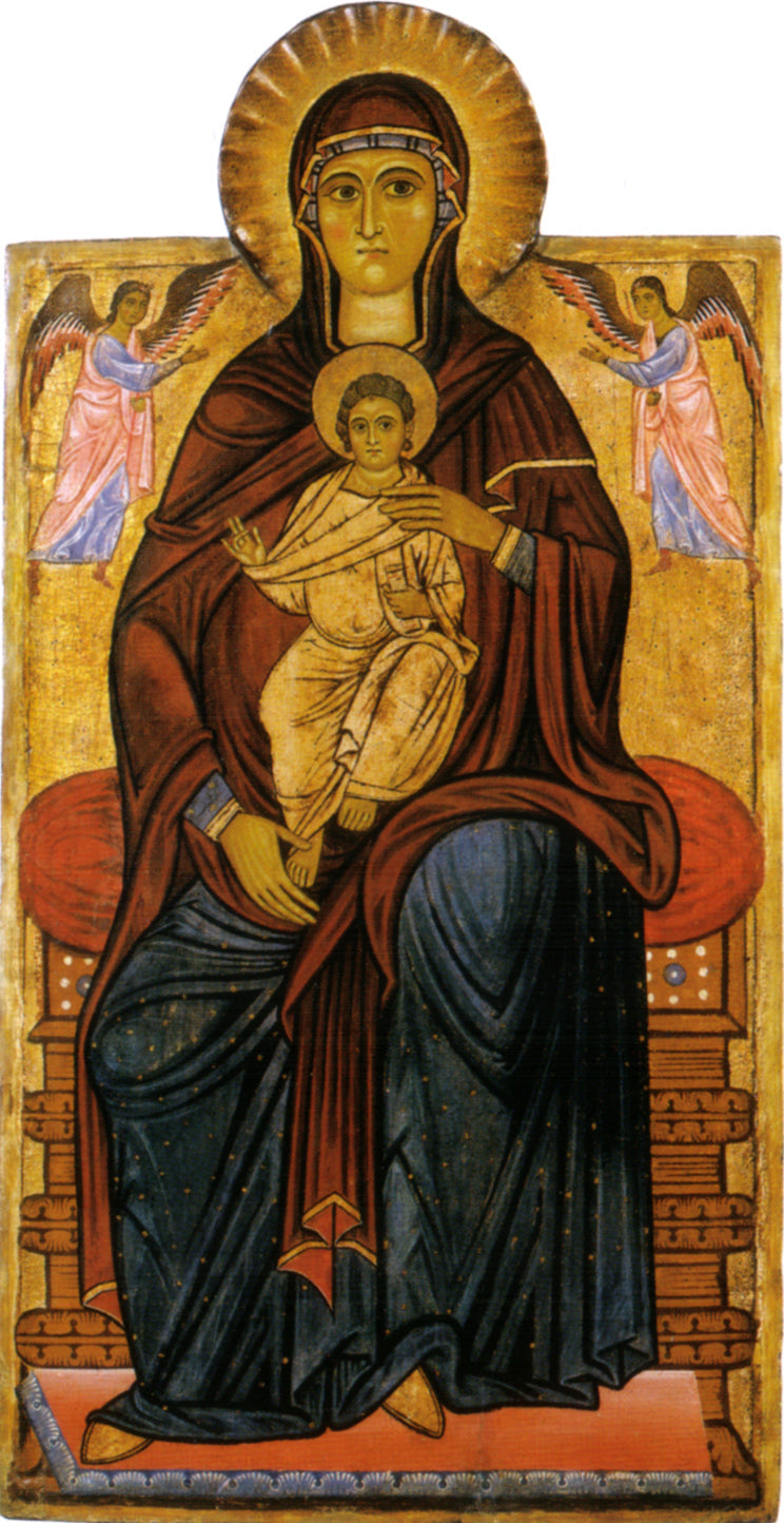 Virgin and Child with Two Angels - Master of the Bigallo Crucifix