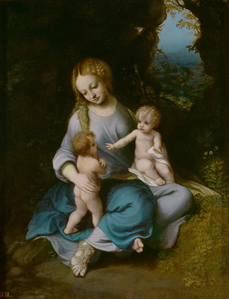 Virgin and Child with John the Baptist - Antonio da Correggio