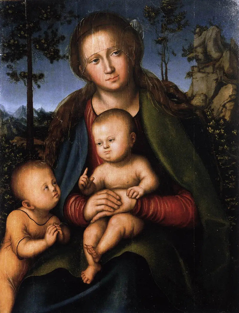 Virgin and Child with the Young John the Baptist - Lucas Cranach the Elder
