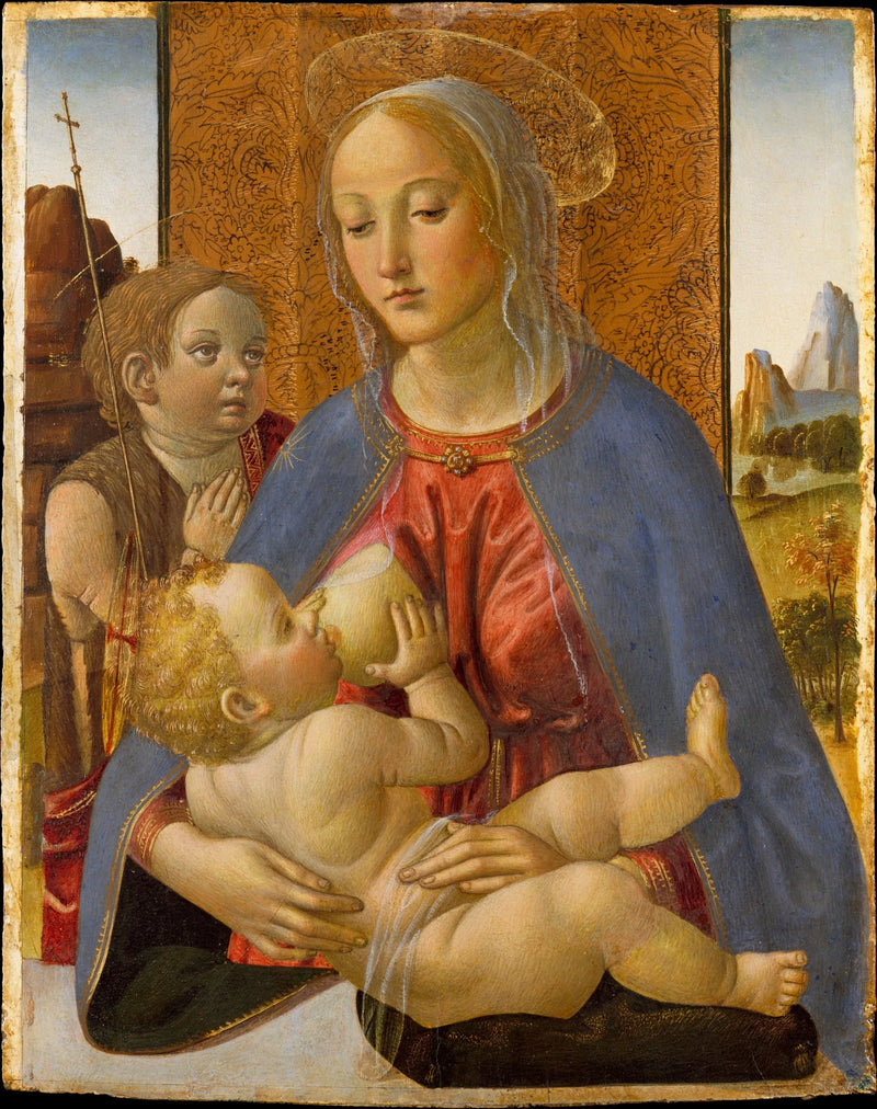 Virgin and Child with the Young Saint John the Baptist - Cosimo Rosselli