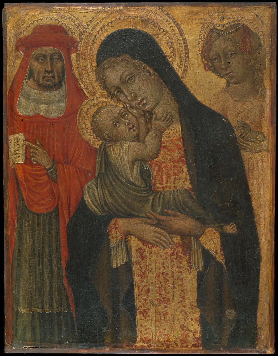 Virgin and Child with Saints Jerome and Agnes - Giovanni di Paolo
