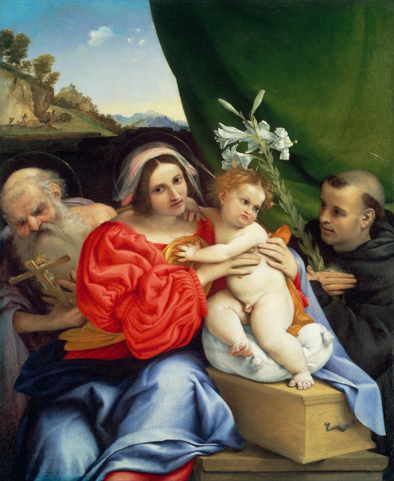 Virgin and Child with Saints Jerome and Nicholas of Tolentino - Lorenzo Lotto