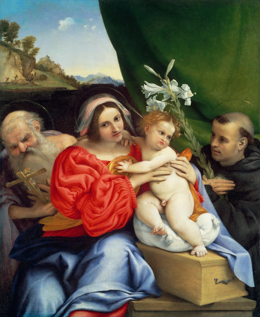 Virgin and Child with Saints Jerome and Nicholas of Tolentino - Lorenzo Lotto