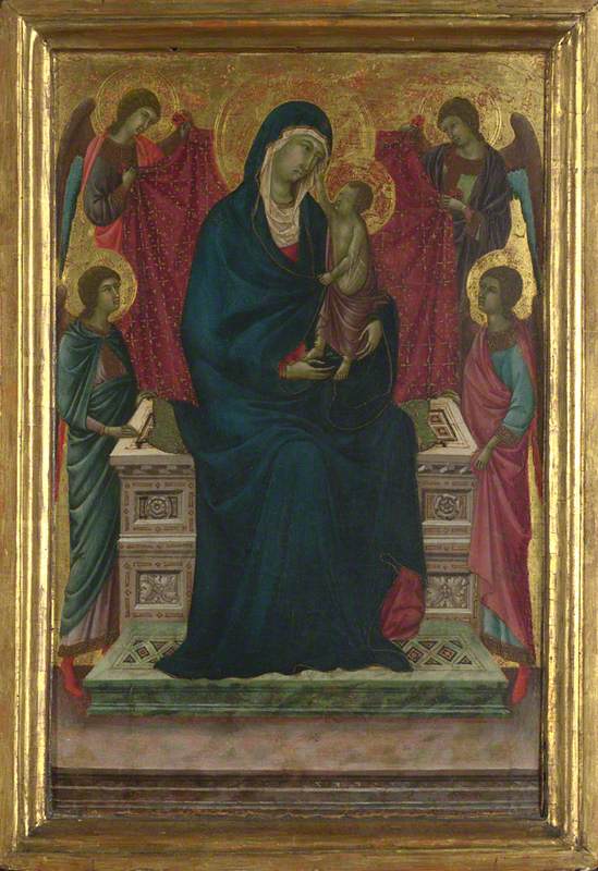 Vierge à l'Enfant avec quatre anges - Ugolino di Nerio image 1 copie peinte à la main à l’huile