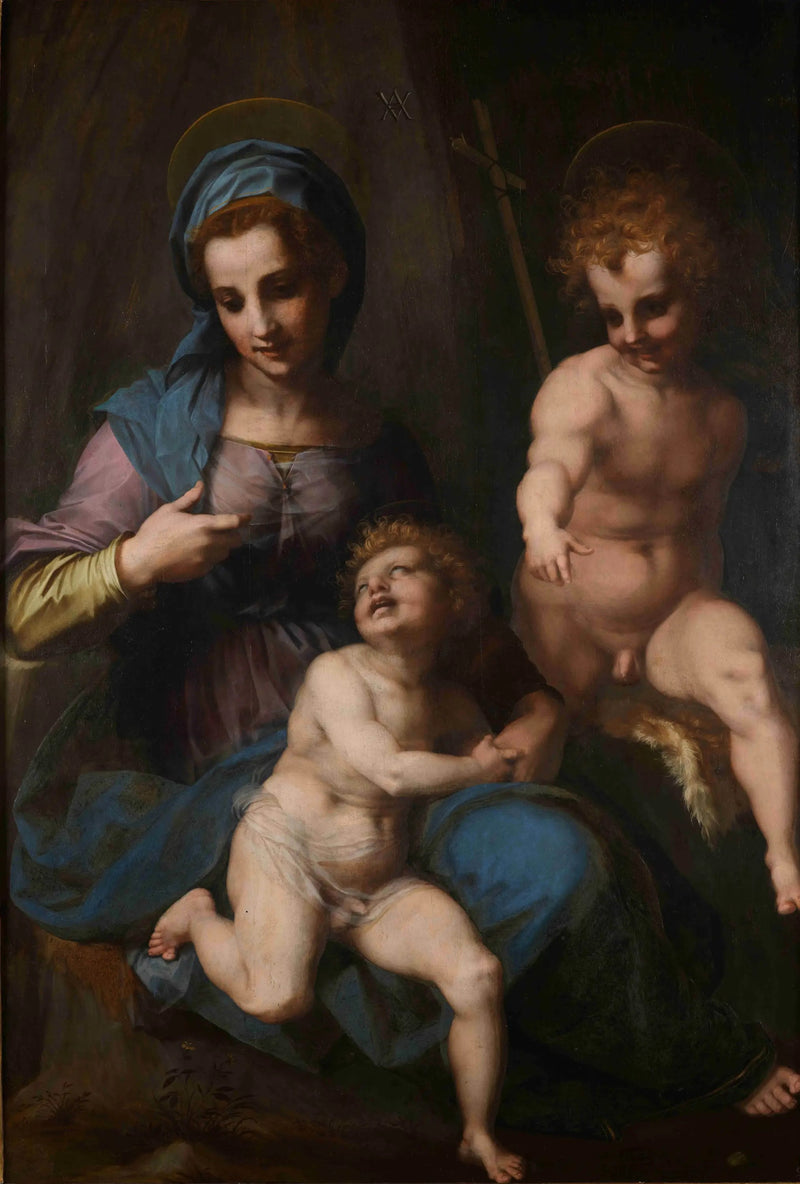 Virgin and Child with Saint John the Baptist as a Child - Andrea del Sarto